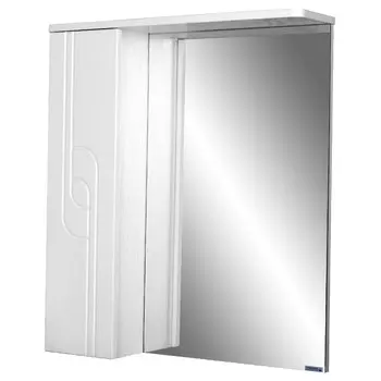 Зеркало шкаф для ванной комнаты «Айсберг. Лилия 55», левый, 556151701 мм, цвет белый