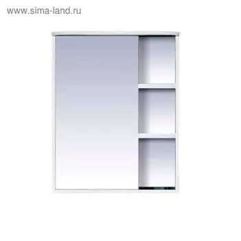 Шкаф-зеркало Misty "Венера 60", левый, белый, со подсветкой