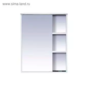 Шкаф-зеркало Misty "Венера 80", левый, белый, с подсветкой