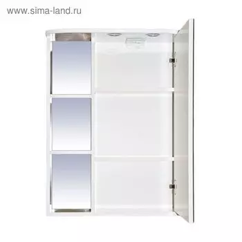 Шкаф-зеркало Misty "Венера 80", правый, белый, со подсветкой