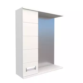 Шкаф-зеркало "Ника 50" левый 15 х 50 х 70 см, опт от 5 штук