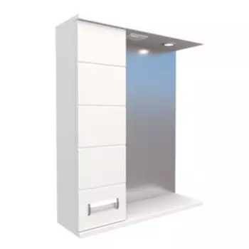 Зеркало – шкаф «Ника», левый, 700150700 мм, цвет белый