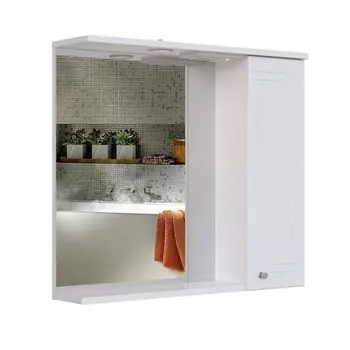 Шкаф-зеркало подвесной SanStar "Июнь 70" белый