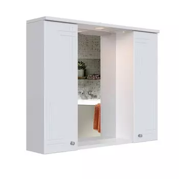 Шкаф-зеркало подвесной SanStar "Июнь 80" белый