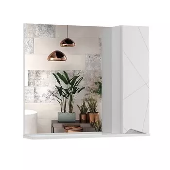 Шкаф-зеркало подвесной SanStar "Каскад 70" белый