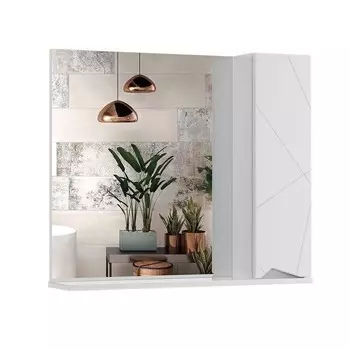 Шкаф-зеркало подвесной SanStar "Каскад 80" белый