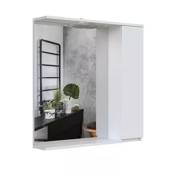 Шкаф-зеркало подвесной SanStar "Квадро 80" белый