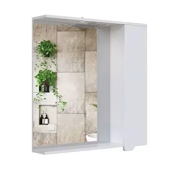 Шкаф-зеркало подвесной SanStar "Лайн 80" белый