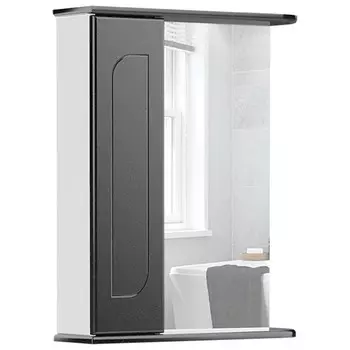 Шкаф-зеркало Радуга Черный металлик 60 левый/правый 15,4 х 70 х 61,5