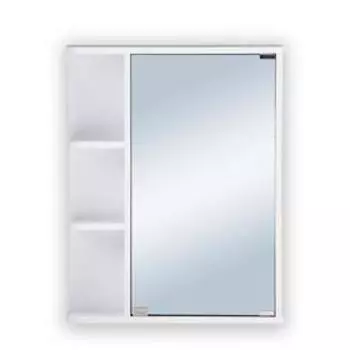 Зеркало-шкаф для ванной комнаты "Стандарт 55", левый, 70 см х 55 см х 12 см
