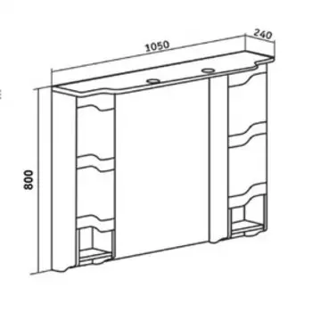 Шкаф-зеркало "Стиль 105"
