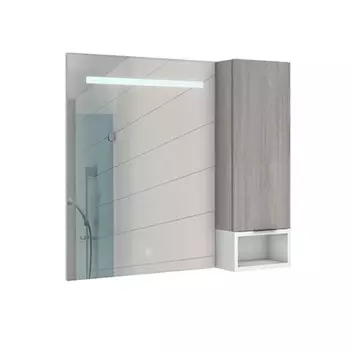 Шкаф-зеркало Trend 80 серый дуб, электричество