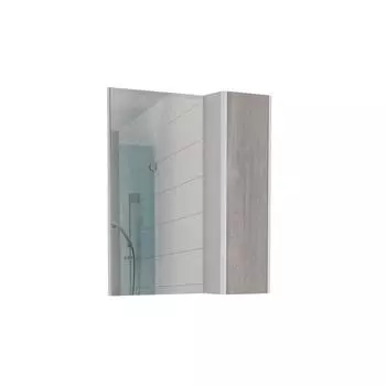 Шкаф-зеркало Uno 60 Дуб серый левый/правый Домино