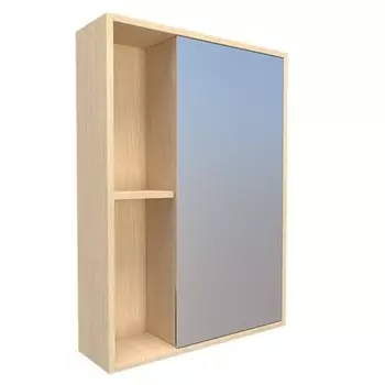 Шкаф-зеркало Венера 50, левый, цвет сонома, 15 х 50 х 70