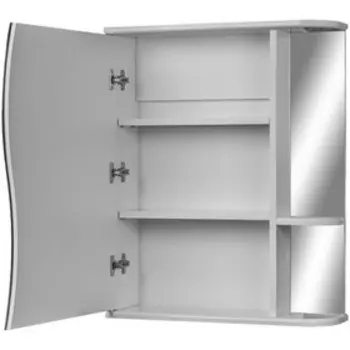 Зеркало шкаф для ванной комнаты «Айсберг. Волна 1-60», левый, 616700 мм