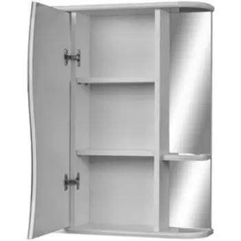 Зеркало шкаф для ванной комнаты «Айсберг. Волна 2-50», левый, 516700 мм