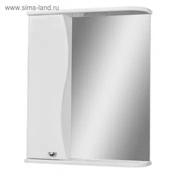 Зеркало шкаф для ванной комнаты «Айсберг. Волна 50», левый, 516700 мм