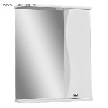 Зеркало шкаф для ванной комнаты «Айсберг. Волна 50», правый, 516700 мм