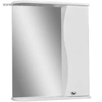 Зеркало шкаф для ванной комнаты «Айсберг. Волна 55», левый, 566700 мм