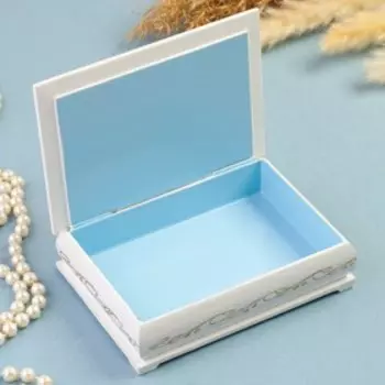 Шкатулка «Ангелочек с котятами», белая, 1014 см, лаковая миниатюра