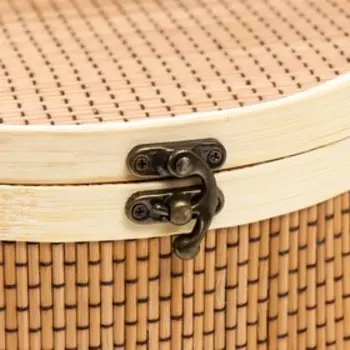 Шкатулка бамбук "Кузовок" со шнуром 18х20х22 см