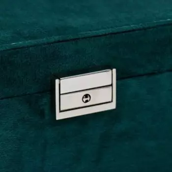 Шкатулка бархат для украшений с ящичком "Зелёный лес" 6х19х23 см