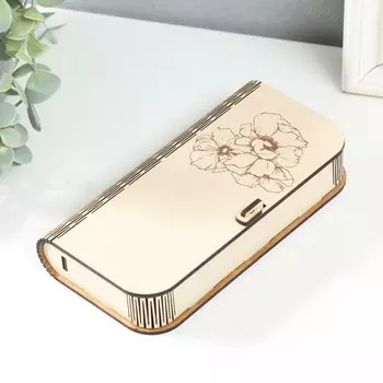 Шкатулка "Цветы" 17х8,5х3 см