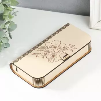 Шкатулка "Цветы" 17х8,5х3 см