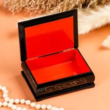 Шкатулка «Цветы», 7,510 см, лаковая миниатюра