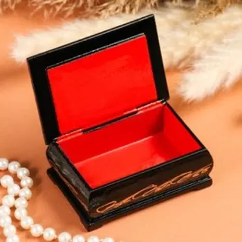 Шкатулка «Деревенские гуляния», 6×9 см, лаковая миниатюра