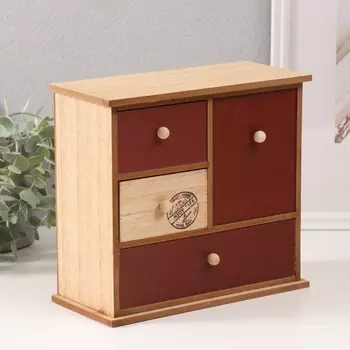 Шкатулка для украшений 4 ящика, дерево, 23.41021 см