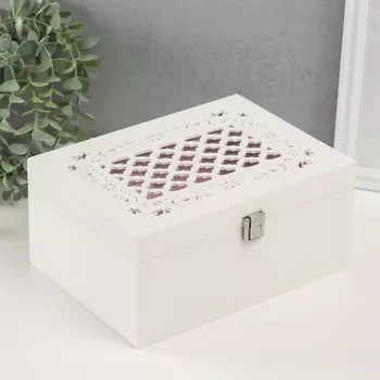 Шкатулка для украшений «Белоснежная», дерево, 221610 см