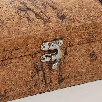 Шкатулка дерево кожзам "Африканский слон" 18х10х8 см