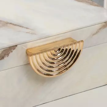 Шкатулка дерево кожзам "Белый мрамор" 24х16х10,3 см