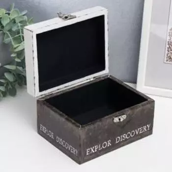 Шкатулка дерево кожзам "Жизнь и приключения" 9х12х16 см