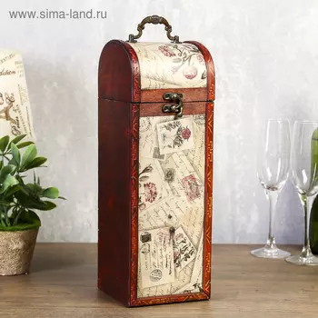 Шкатулка дерево под бутылку "Письма" 35х12х12 см