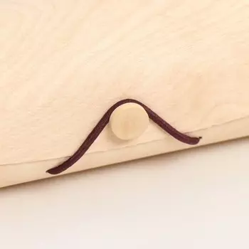 Шкатулка дерево под роспись тубус "Тонкий лист" 16х7х7 см