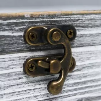 Шкатулка дерево "Прямоугольная" серая 5х11,2х17,4 см