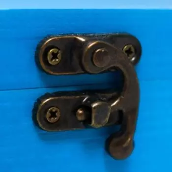 Шкатулка дерево "Прямоугольная" синяя 5х11,2х17,4 см