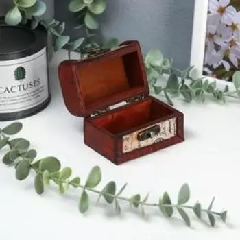 Шкатулка для украшений «Сундучок. Цветущий город», дерево, 685.5 см