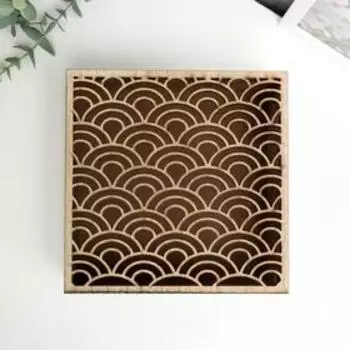 Шкатулка дерево " Волны"неокрашенная 7,8х18,5х18 см