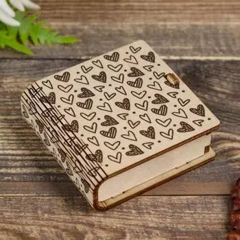 Шкатулка деревянная "Универсальный" сердца