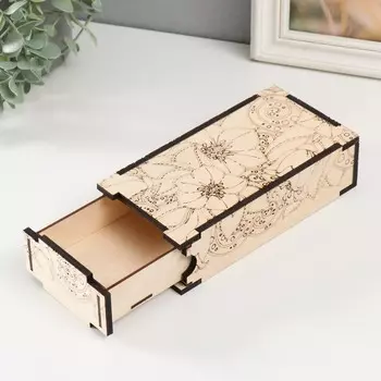 Шкатулка для росписи "Нежность" 19х9,5х5 см, фанера 6мм