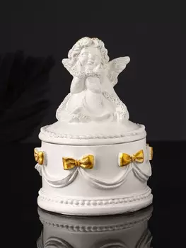 Шкатулка для украшений «Ангел», гипс, 129 см, перламутр