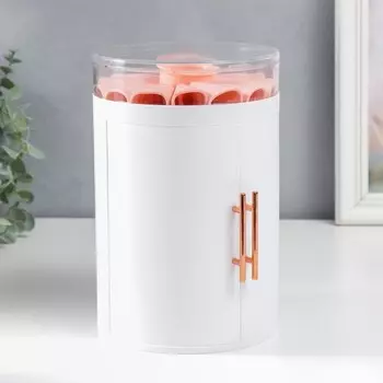 Шкатулка для украшений пластик "Цилиндр белый" 30х16,3х14,4 см