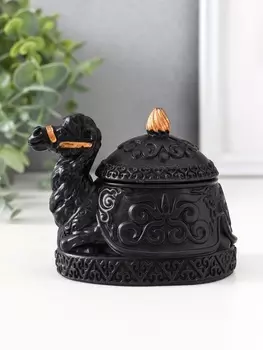 Шкатулка для украшений «Верблюд», с крышкой, 810.57 см, чёрная