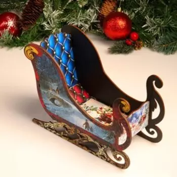 Шкатулка-подарочная «Сани новогодние», 2811.520 см, МИКС