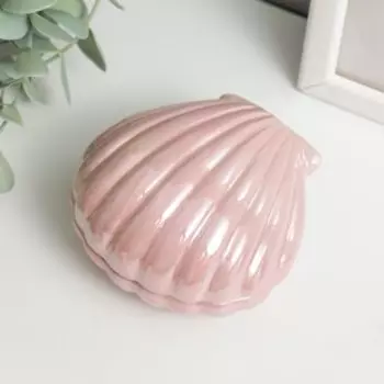 Шкатулка керамика "Ракушка" МИКС 6х9,5х9,5 см
