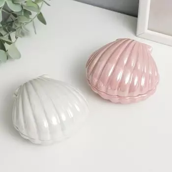Шкатулка керамика "Ракушка" МИКС 6х9,5х9,5 см