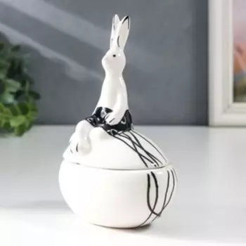 Шкатулка керамика "Зайчик в шортиках" 9х6,4х13,5 см